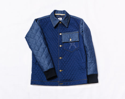 Two Tone Cotton Quilted Jacket