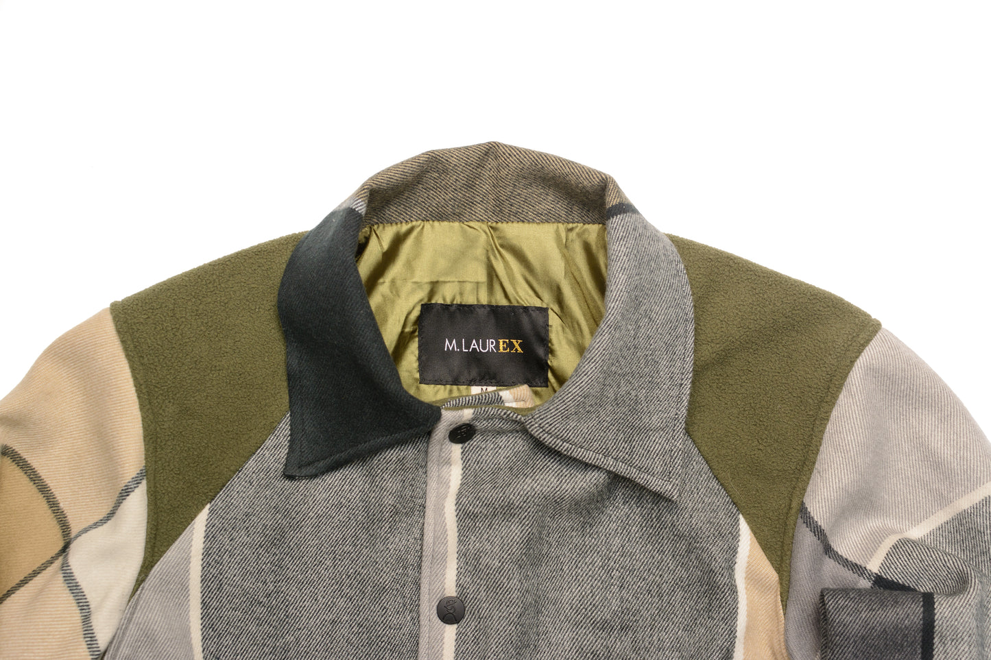 Plaid Jacket - Beige, Black, Grey